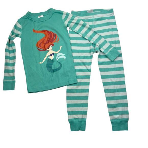 Hanna Andersson x Disney The Little Mermaid Ariel Organic Long Johns Pajamas - Picture 1 of 7